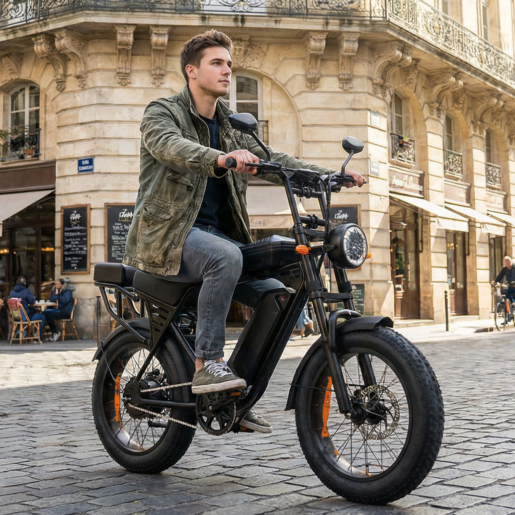 Aairsk X5 20" Electric City EBike for Adults, Fat Tire Ebike, 250W High Speed Brushless  Motor, Removable 48V 15Ah Battery, Shimano 7-Speed, LCD Display with Card Access, Complimentary accessories