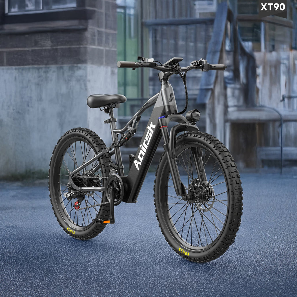 Aairsk XT90 26" Elcykel med Fuld Affjedring Peek 1500W Motor 28MPH Elcykel til Voksne