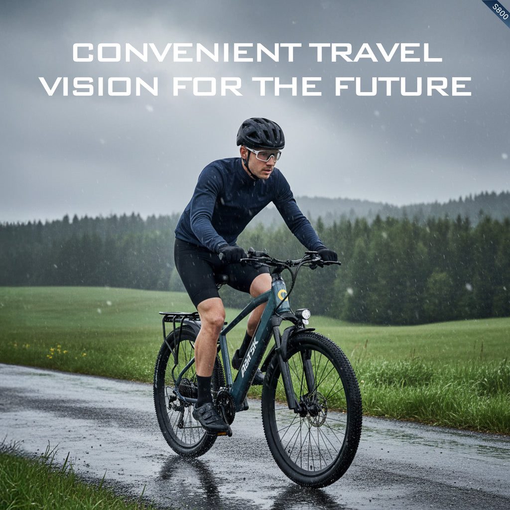 Aairsk S800 26" elcykel 750W (peak) motor, aftageligt 36V 13AH batteri, dobbelt affjedring, ideel til by- og ture på stier