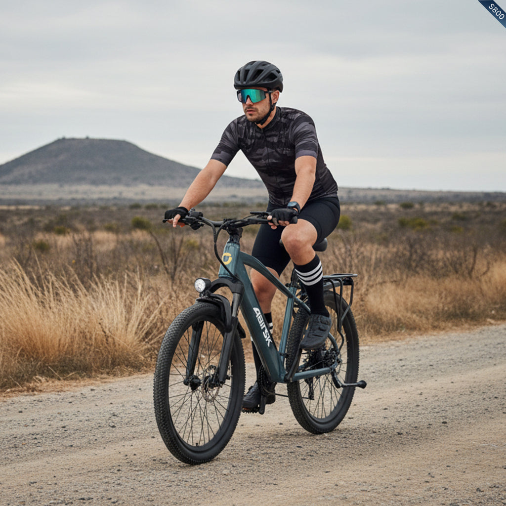 Aairsk S800 26" elcykel 750W (peak) motor, aftageligt 36V 13AH batteri, dobbelt affjedring, ideel til by- og ture på stier