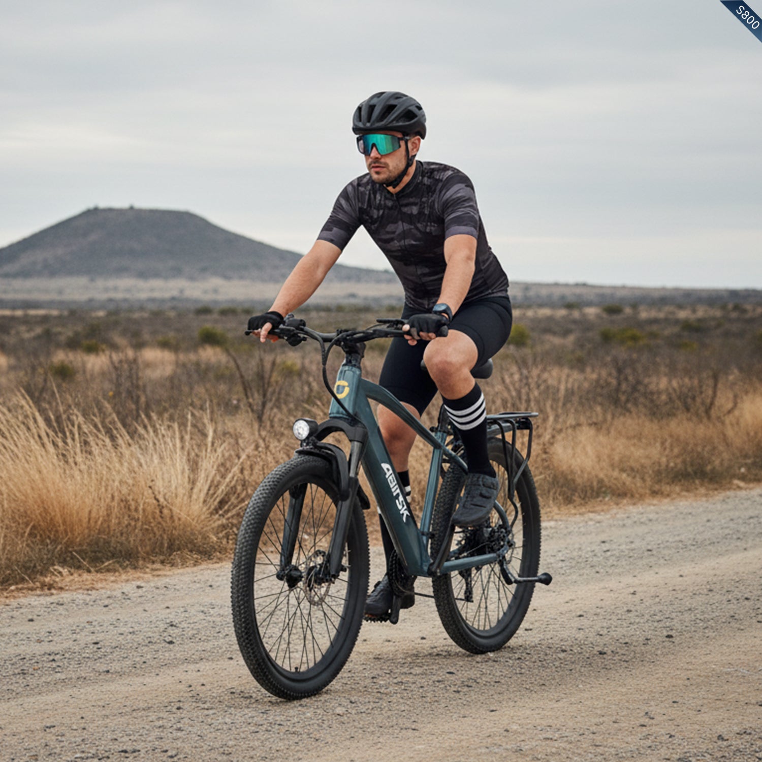 Aairsk S800 26" elcykel 750W (peak) motor, aftageligt 36V 13AH batteri, dobbelt affjedring, ideel til by- og ture på stier