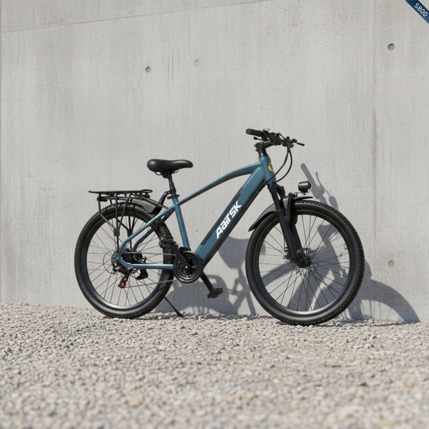 Aairsk S800 26" elcykel 750W (peak) motor, aftageligt 36V 13AH batteri, dobbelt affjedring, ideel til by- og ture på stier