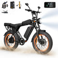 Aairsk X5 20" Electric City EBike for Adults, Fat Tire Ebike, 250W High Speed Brushless  Motor, Removable 48V 15Ah Battery, Shimano 7-Speed, LCD Display with Card Access, Complimentary accessories