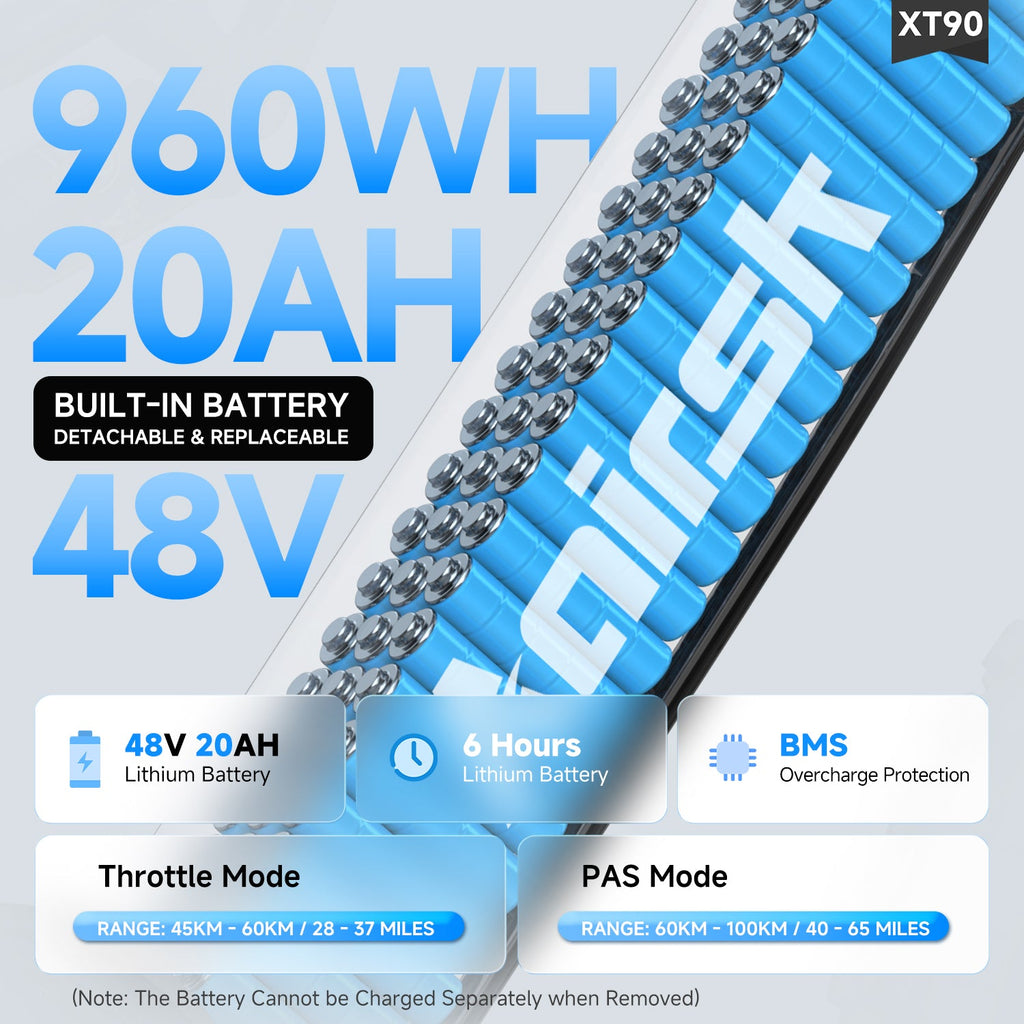 Aairsk XT90 26" Elcykel med Fuld Affjedring Peek 1500W Motor 28MPH Elcykel til Voksne