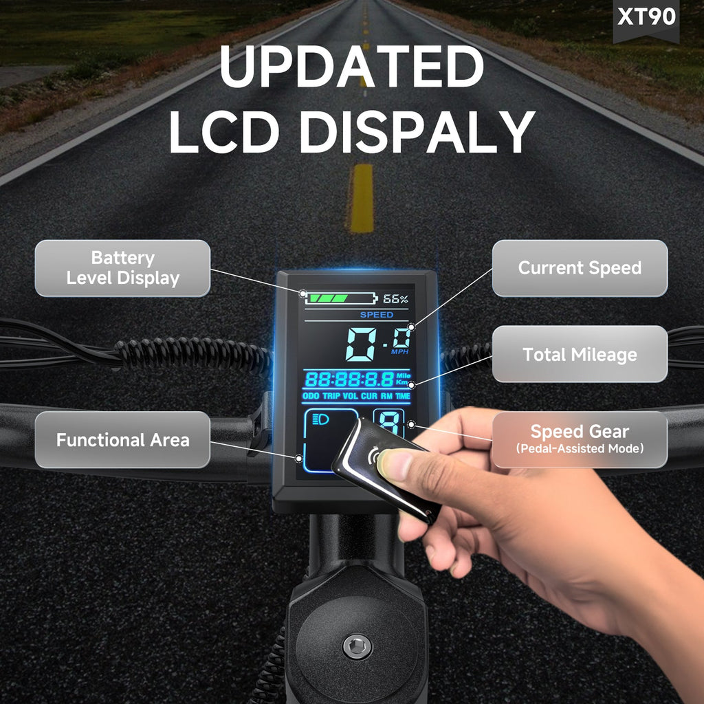 Aairsk XT90 26" Elcykel med Fuld Affjedring Peek 1500W Motor 28MPH Elcykel til Voksne