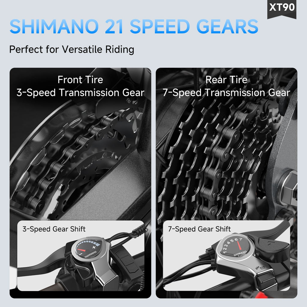 Aairsk XT90 26" Elcykel med Fuld Affjedring Peek 1500W Motor 28MPH Elcykel til Voksne